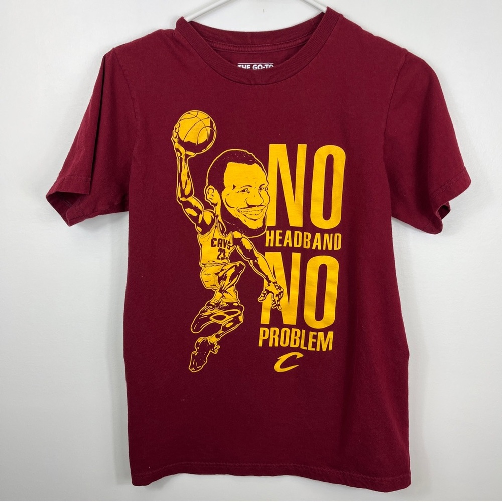 LeBron James #23 Cleveland Cavaliers Caricature Cartoon T-Shirt Adidas Small